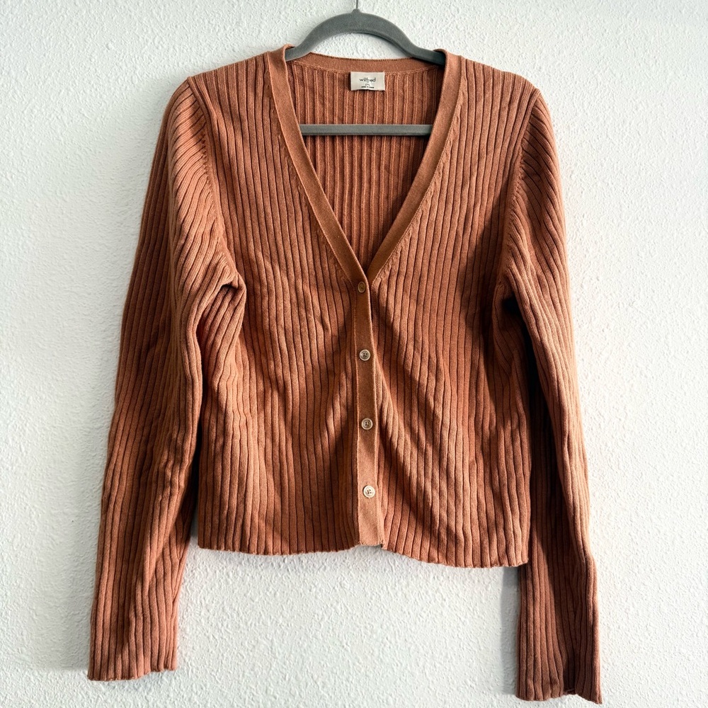 Aritzia Wilfred Button Down Cotton Wool Blend Cardigan Size 2XL